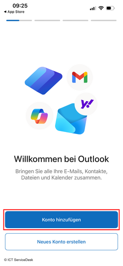 Konto hinzufügen