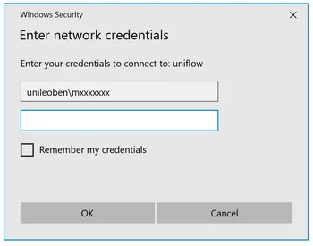 network credentials
