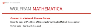 Servernamen eingeben