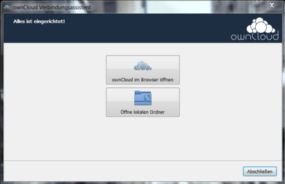 Abbildung ownCloud öffnen