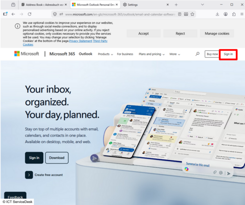 Image: Outlook in browser 5