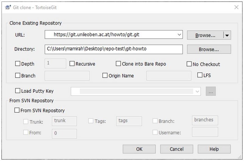 Mit Git Clone… kann ein bestehendes Repository abgerufen werden Git_11